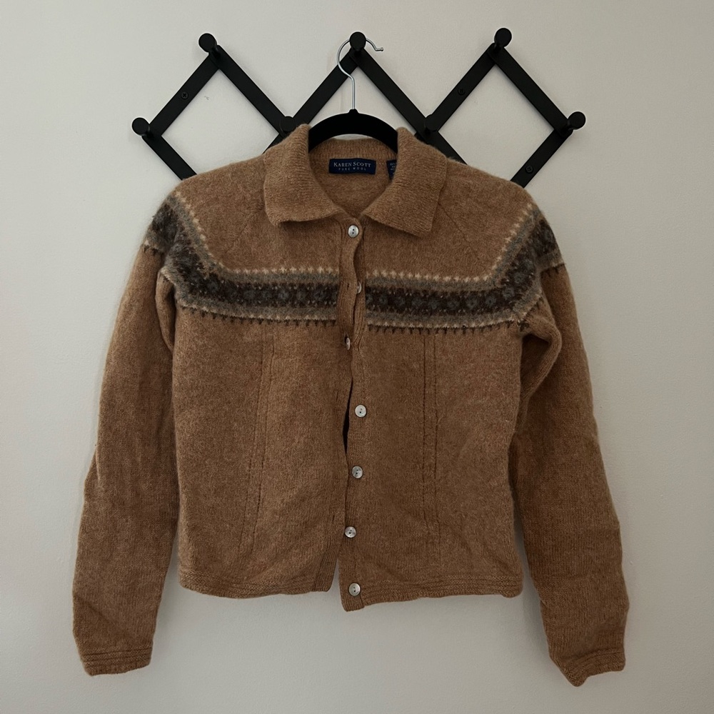 Vintage 100% Wool Collared Sweater